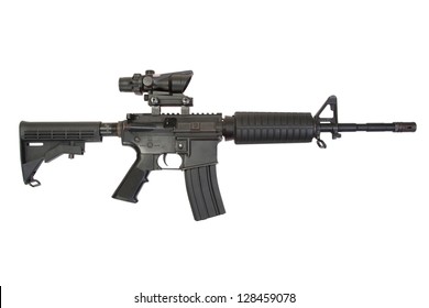 US rifle M4 isolated on a white background