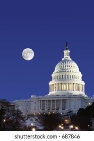 US Senate And Full Moon