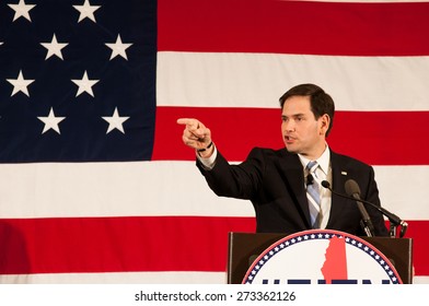 U.S. Senator Marco Rubio, Republican Of Florida, Speaks In Nashua, New Hampshire, USA, On April 18, 2015.