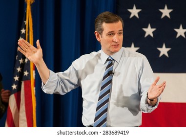 U.S. Senator Ted Cruz, Republican of Texas, speaks at the First in the Nation Leadership Summit in Nashua, NH, April 18, 2015. 