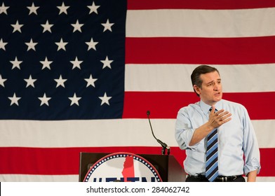 U.S. Senator Ted Cruz, Republican of Texas, speaks at the First in the Nation Leadership Summit in Nashua, New Hampshire, on April 18, 2015. 