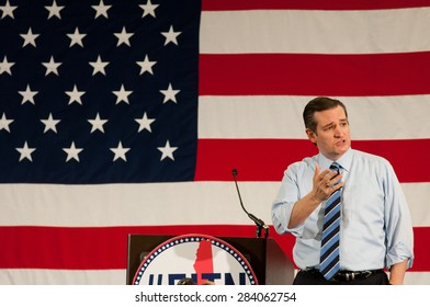 U.S. Senator Ted Cruz, Republican of Texas, speaks at the First in the Nation Leadership Summit in Nashua, New Hampshire, on April 18, 2015. 