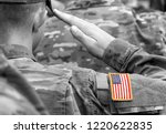 US soldier salute. US army. US troops