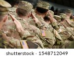 US soldier salute. US army. US troops. Military of USA. Veterans Day