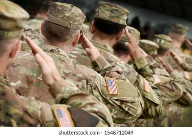 US Soldier Salute. US Army. US Troops. Military Of USA. Veterans Day