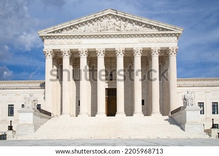 US Supreme court building on the capitol hill in Washington DC, United States of America