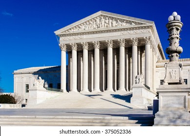 The US Supreme Court Building In Washington, DC.