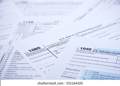 US tax form background