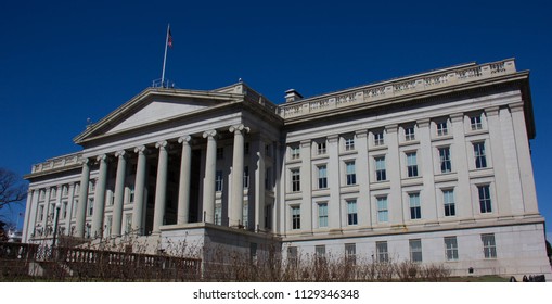 US Treasury Building In Washington, DC