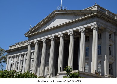 The US Treasury Department Building In Washington, DC