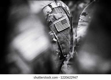 US Troops. US Soldiers. US Army. BW