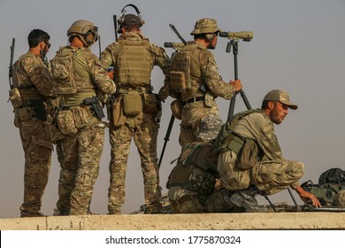 US And Turkish Soldiers Are Discussing The Bombing Of ISIS Positions Together.
Aleppo, Syria 15 September 2017