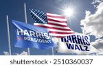 us washington 23.07.2024 Kamala Harris 2024 harris walz logo presidential campaign