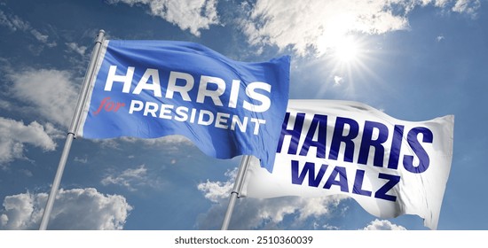 us washington 23.07.2024 Kamala Harris 2024 harris walz logo presidential campaign