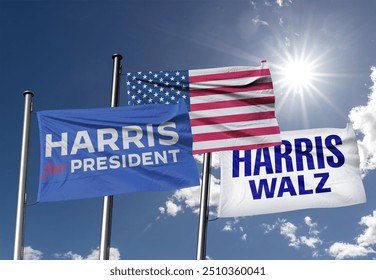 us washington 23.07.2024 Kamala Harris 2024 harris walz logo presidential campaign