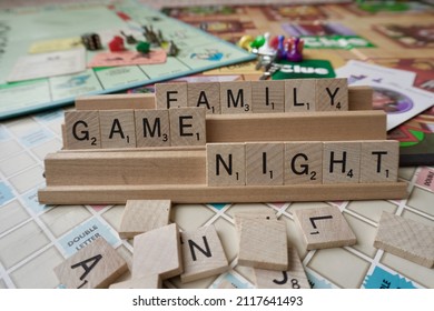 USA -2022: Family Game Night. Monopoly, Clue, And Scrabble Board Games. Classic Table Games. Monopoly Multi-player Economics Game. Clue Murder Mystery Game. Scrabble Is A Word Game.