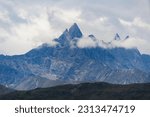 Usa, alaska, gates of the arctic national park, arrigetch peaks. aerial view of the arrigetch peaks.