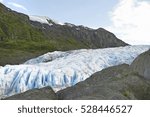 USA, Alaska, glacier between cliffs