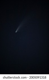 USA, Arizona, Buckeye. Comet Neowise Spews Trail In Night Sky.