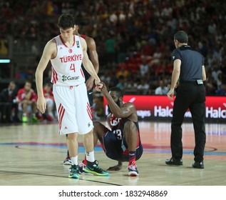 USA Basketball National Team, August 31, 2014 FIBA World Basketball Championship In Turkey - US Match Cedi Osman, James Harden, Is Struggling.