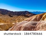 USA, CA, Death Valey, 30 of November 2020, Zabriskie Point, scenic view.