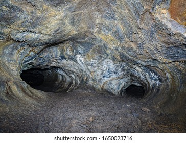 USA, California, Modoc County, Lava Beds National Monument. Two Paths Diverge in Valentine Cave