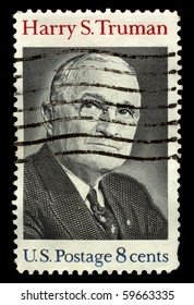 USA - CIRCA 1930: A Stamp Printed In USA Shows Portrait President Harry S. Truman Circa 1930.