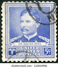 USA - CIRCA 1940: A Stamp Printed In USA Shows Portrait Of Dr. Walter Reed, Series Scientists, Circa 1940