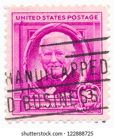 USA - CIRCA 1948: A Stamp Printed In USA Shows Portrait Of William Allen White (1868-??1944), American Newspaper Editor, Circa 1948