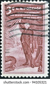 USA - CIRCA 1955 : A Stamp Printed In The USA Shows 150th Anniversary The Pennsylvania Academy Of The Fine Arts, Circa 1955