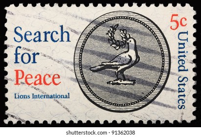 USA - CIRCA 1967:  A Stamp Printed In USA Shows A Dove With The Words 