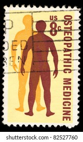 USA - CIRCA 1972 : A Stamp Printed In The USA Shows Osteopathic Medicine, Circa 1972