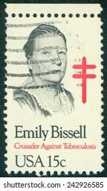 USA - CIRCA 1980: A Postage Stamp Printed In USA, Shows A Emily Bissell (1861-1948), Social Worker And Activist. Introduced Christmas Seals In U.S., Circa 1980