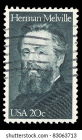 USA - CIRCA 1984 : A Stamp Printed In The USA Shows Herman Melville Portrait, Circa 1984