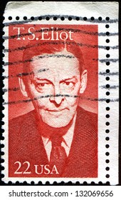 USA -CIRCA 1986: A Stamp Printed In United States Of America Shows T. S. Eliot (1888-1965), Poet, Circa 1986