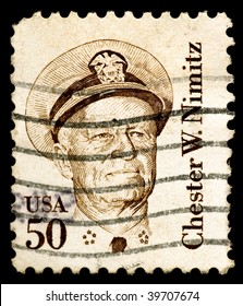 USA - CIRCA 1990:A Stamp Printed In The USA Shows Chester W. Nimitz, Circa 1990.