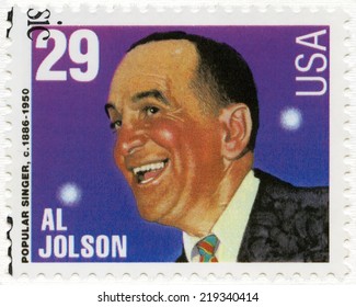 USA - CIRCA 1994: A Stamp Printed In USA Shows  Al Jolson (1886-1950), Circa 1994