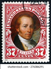 USA - CIRCA 2004: A Stamp Printed In The USA Shows William Clark, Lewis And Clark Expedition, Bicentenary, Circa 2004