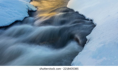 USA, Colorado, Steamboat Springs. Winter Rapids On Yampa River.