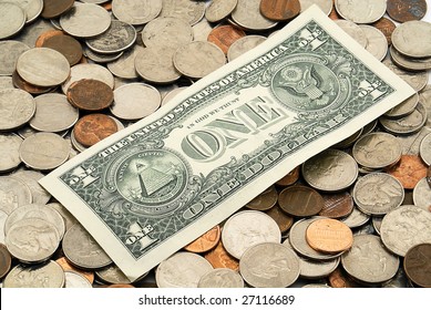 USA currency coins background