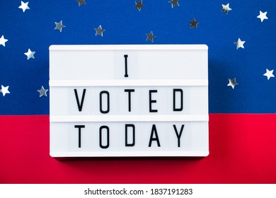 USA Election Day - November 3, 2020. Voting Concept. Sign On A Red And Blue Background.