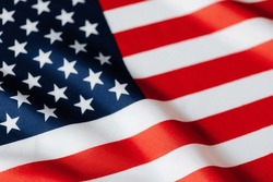 USA Flag, Close-up. Studio Shot