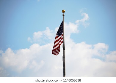 USA Flag Cloud Back Drop