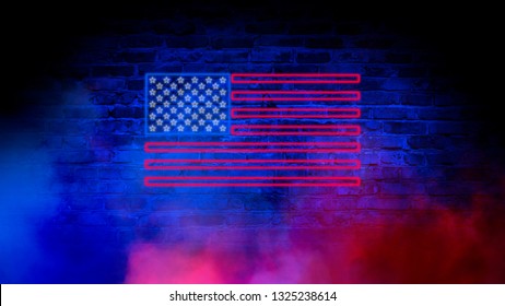 Usa flag neon Images, Stock Photos & Vectors | Shutterstock