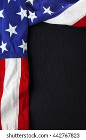 Usa Flag On Black Slate Background Stock Photo 442767823 | Shutterstock