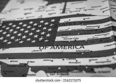 Usa Flag On Map 260nw 2162171075 