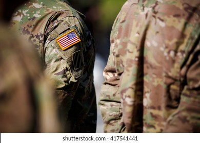 USA Flag And US Army 