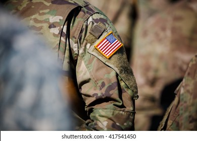 USA flag and US Army 