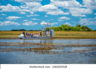 USA. FLORIDA. MIAMI. APRIL 5: Everglades National Park, Airboat Tour. 