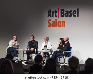 USA, Florida, Miami Beach, December 3, 2016. Panel Discussion at Art Basel Week